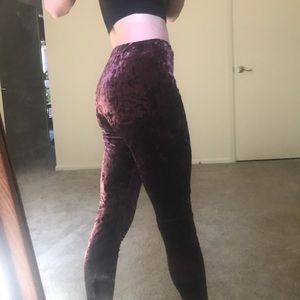 Crushed velvet leggings size small